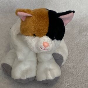 Aurora World Plush Stuffed Calico Kitten 10” Floppy Cat Glass Eyes Soft Toy
